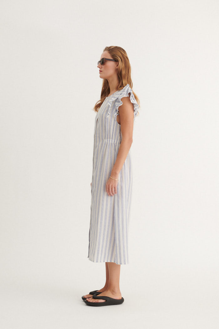 Basic Apparel Ada Dress Kjoler 781 True navy / whisper white